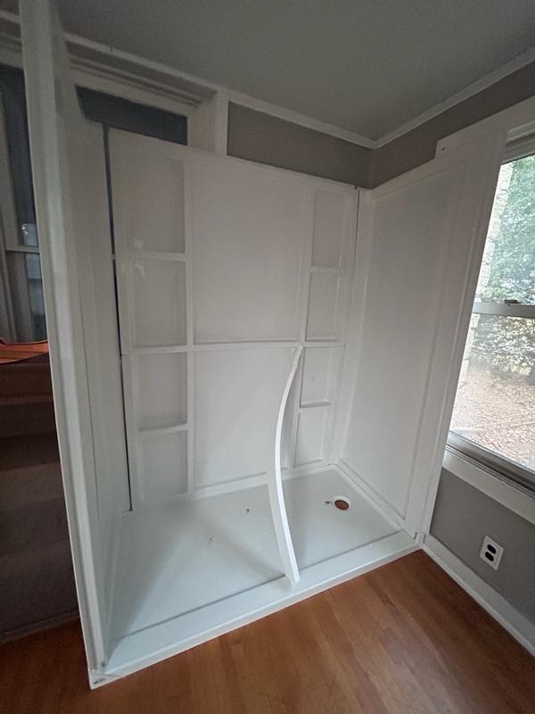 Interflo 6030 Acrylic Alcove Five-piece Shower in White with Left