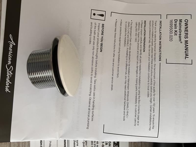 American Standard 1599.500.020 Deep Soak Drain White 553243 – NT