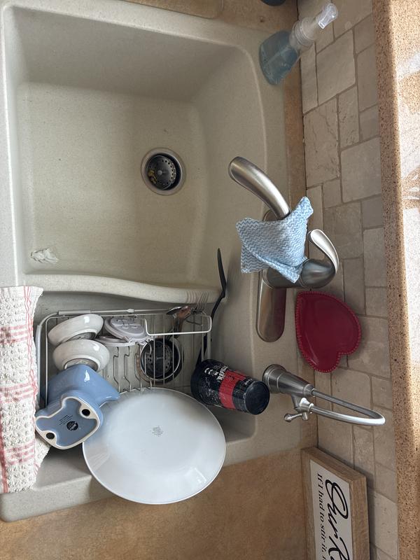 QZLS-3322 22 x 33 Granite Drop in Double Bowl Sink in Granito
