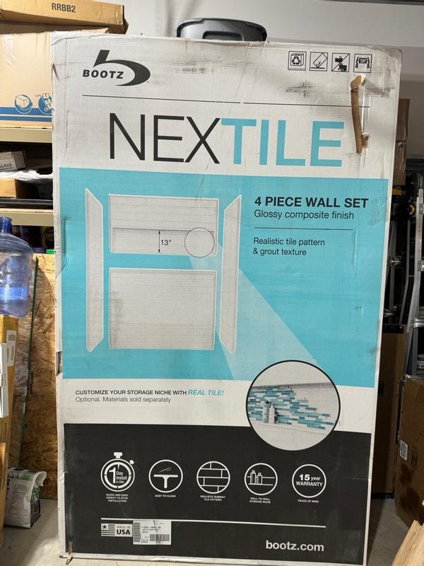 Bootz Industries NexTile 60 in. W x 32 in. D x 60 in. H Four-Piece