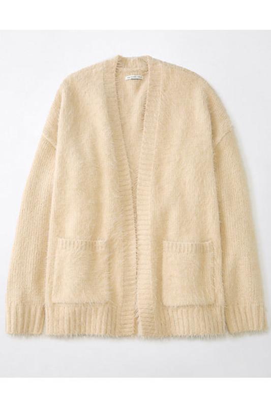 American eagle fuzzy cardigan sale