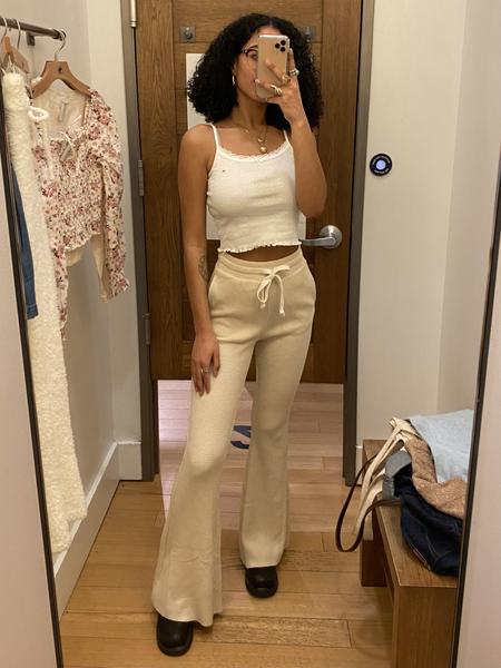 AE Waffle Super High-Waisted Flare Pant