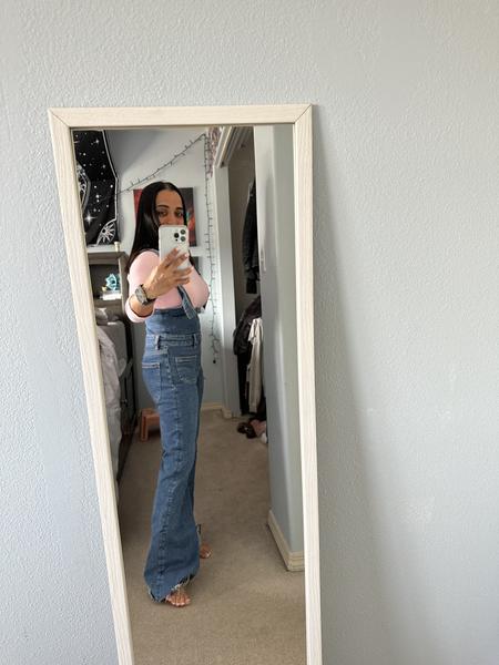 American eagle hot sale jean overalls