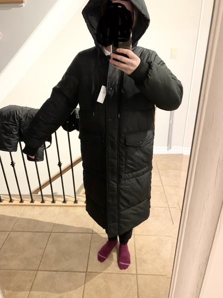 ジャケット・アウター AMERI POOFY FLARE LONG COAT COAT