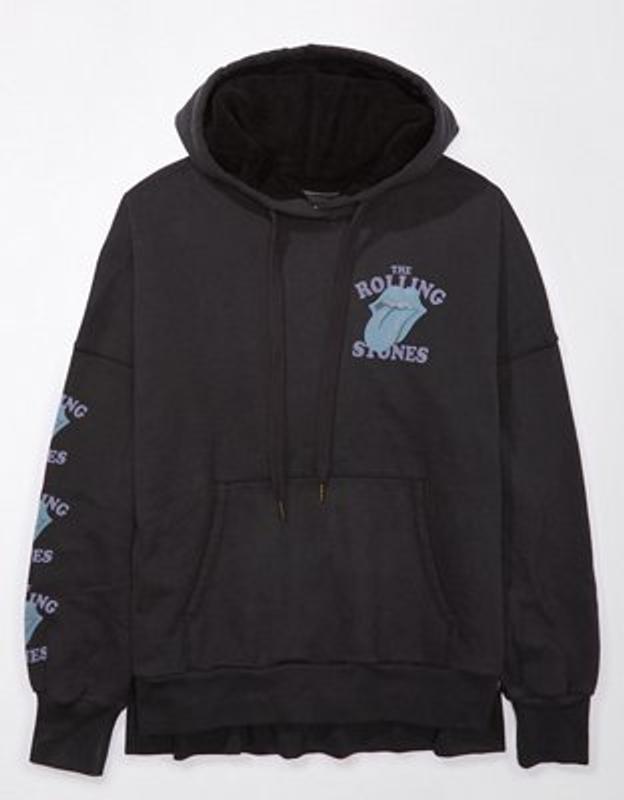 Ae fleece discount oversized crew sweatshirt