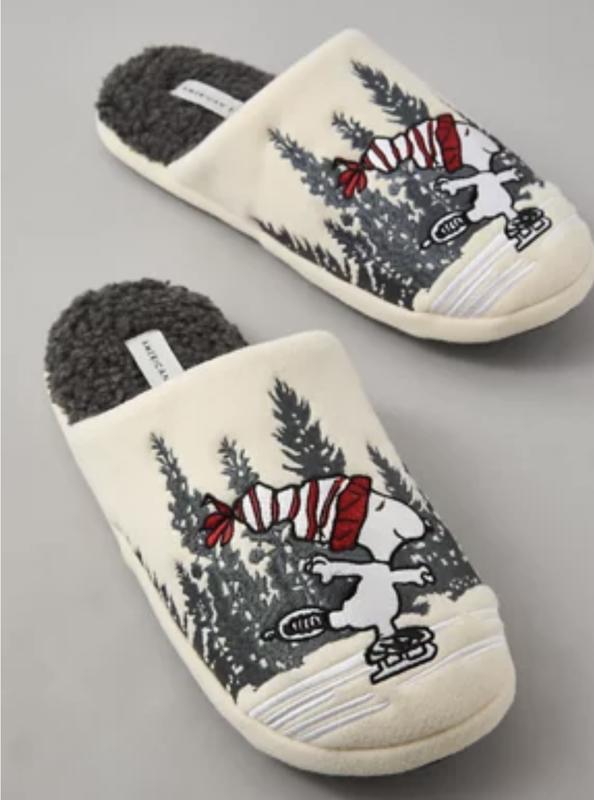 AE Holiday Snoopy Fleece Slipper | AE