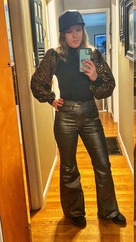 AE Stretch Glitter Super High-Waisted Flare Pant