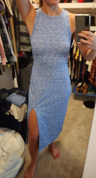 aerie open back midi dress Aerie On-The-Down-Low Back Dress