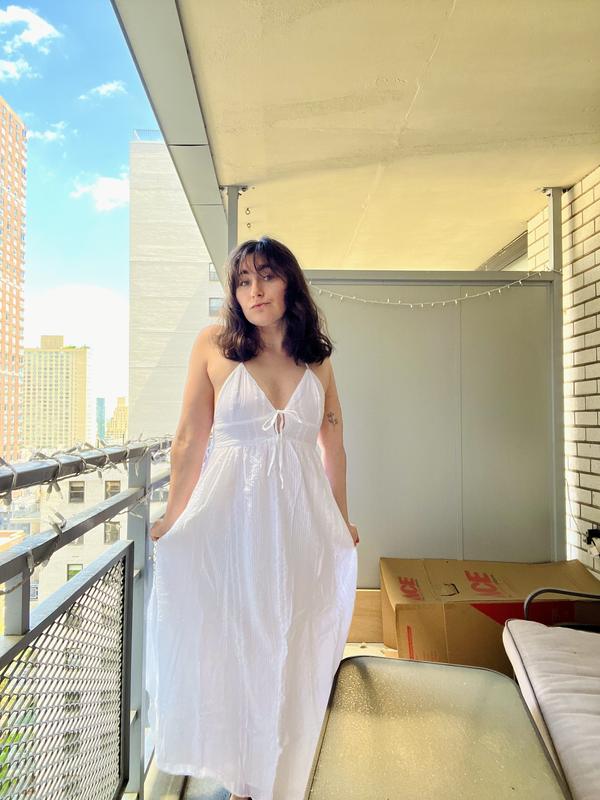 aerie seersucker halter maxi dress Aerie Seersucker Halter Maxi Dress