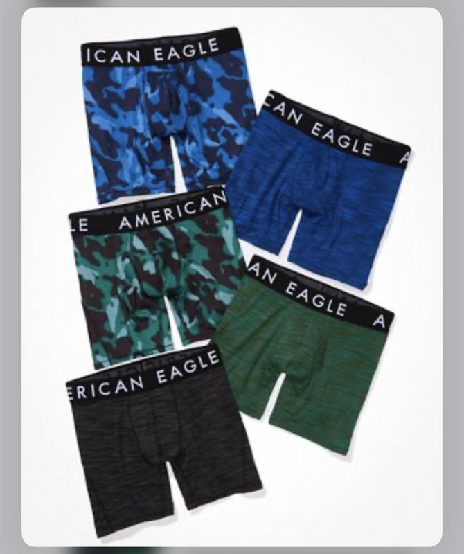 American Eagle Men Multi Color Galaxy 6 Inches Flex Boxer Briefs (2XL)