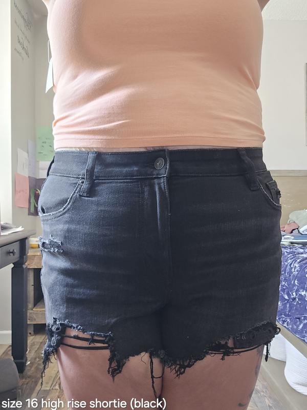 High waisted shorts size 16 best sale