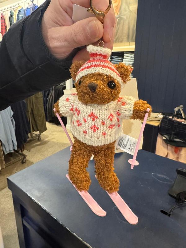 AE Teddy Bear Skier Keychain | American Eagle