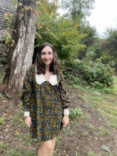 american eagle shirt dress AE Floral Ruffle Collar Shirt Dress