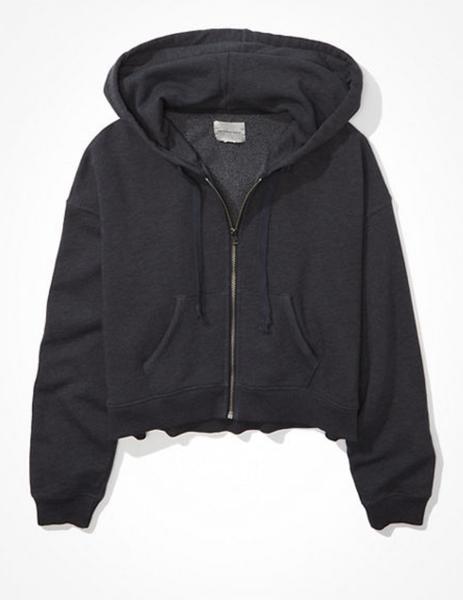 Cropped zip up hoodie american eagle new arrivals