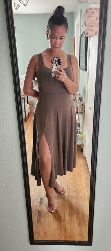 ae scoop neck circle midi dress AE Scoop Neck Smocked Midi Dress