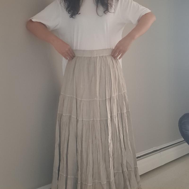 AE High-Waisted Tiered Maxi Skirt