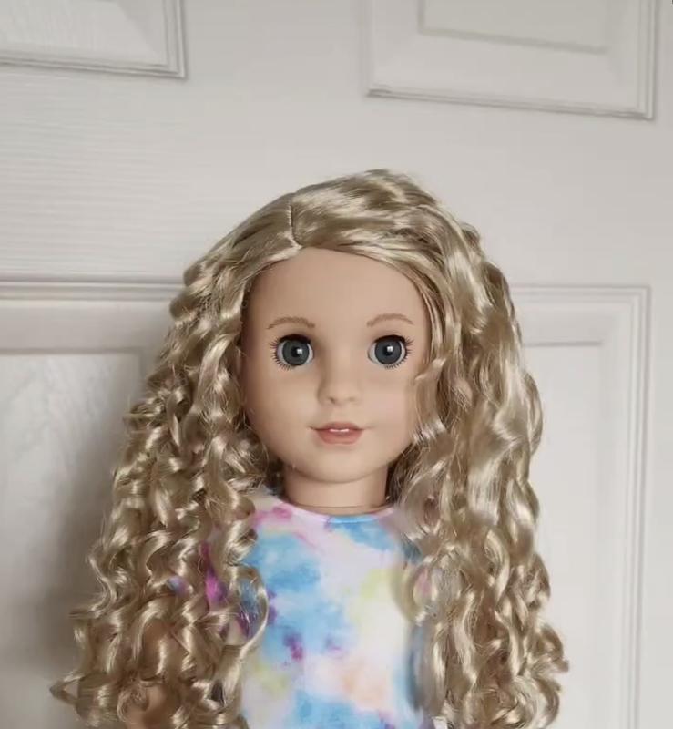 american girl doll blonde curly hair