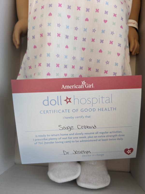 American girl doll hospital hot sale form