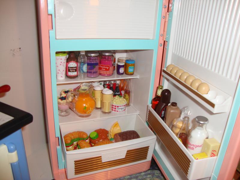 american girl fridge playset