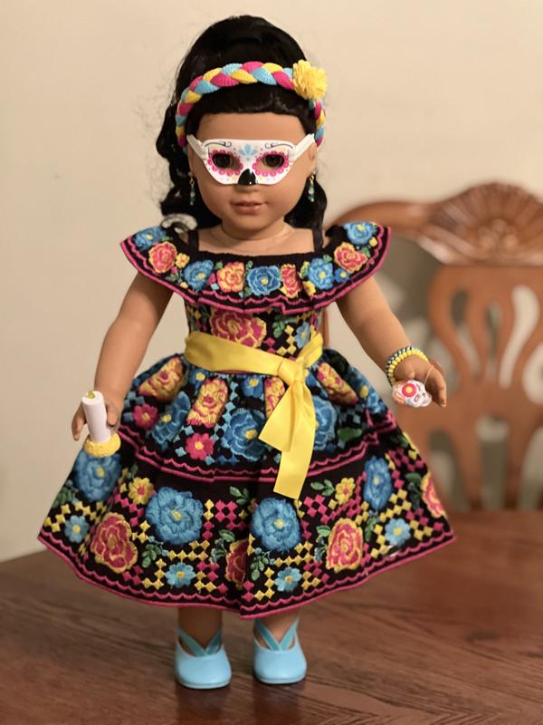 Día de Muertos Celebration Outfit for 18-inch Dolls – 