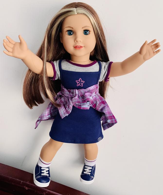 18 Doll Purple & White Cheerleader Outfit - The Doll Boutique