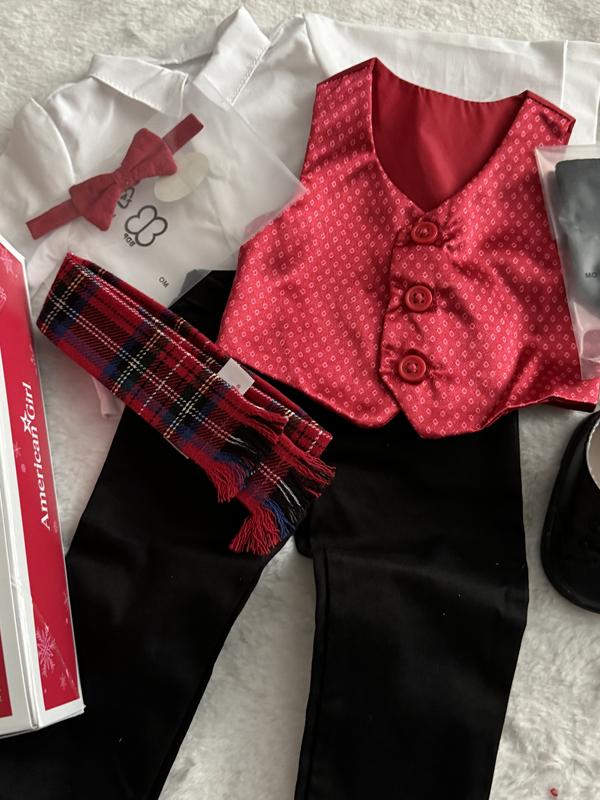 Pop of Plaid Holiday Outfit for Dolls