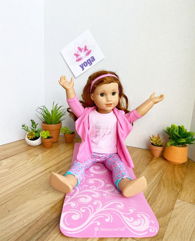 American Girl, Toys, American Girl Doll Tie Dye Yoga Warmup Outfit Mat  Set Retired 204