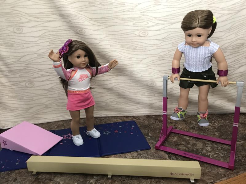 BARS & BEAM GYMNASTIC SET fits American Girl Doll & all 18" dolls Mats Carry Bag