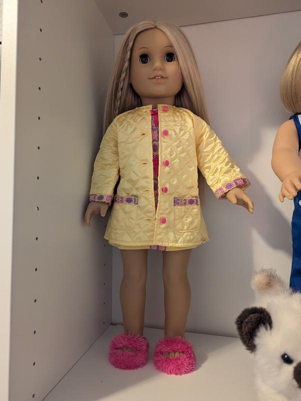 American girl deals doll Julie inbox with PJs and lunch box