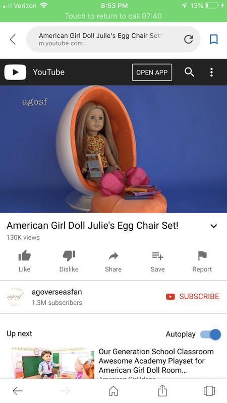 american girl julie chair