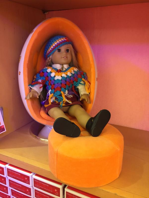 American girl doll store julie's egg chair