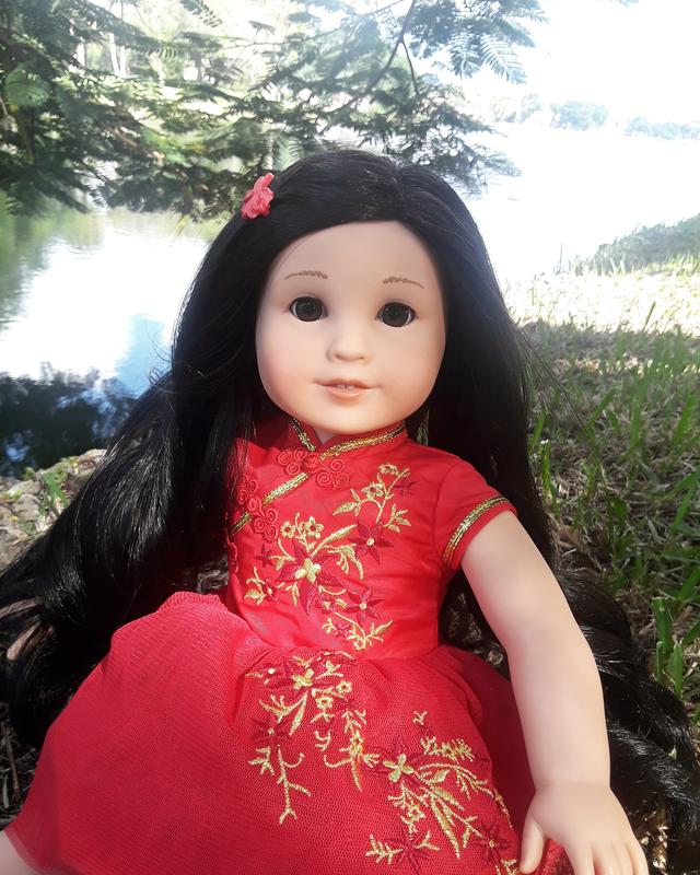 American Girl 18" Doll Ivy Chinese New Year Outfit Dress ONLY Retired 