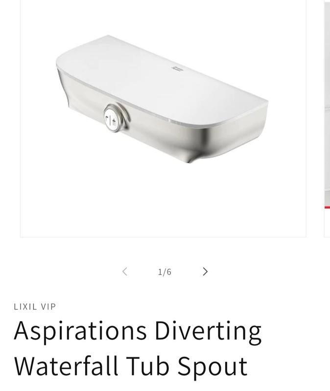 American Standard Aspirations 8888116.295 Wasserfall-Badewannen-Auslauf – Beruhigender Wasserfluss & Praktisches Regal In Gebürstetem Nickel