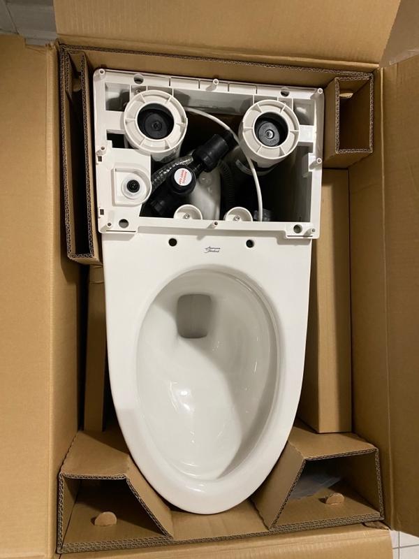American Standard Studio s White Elongated Chair Height WaterSense Soft  Close Toilet 12-in Rough-In 1-GPF in the Toilets department at Lowes.com