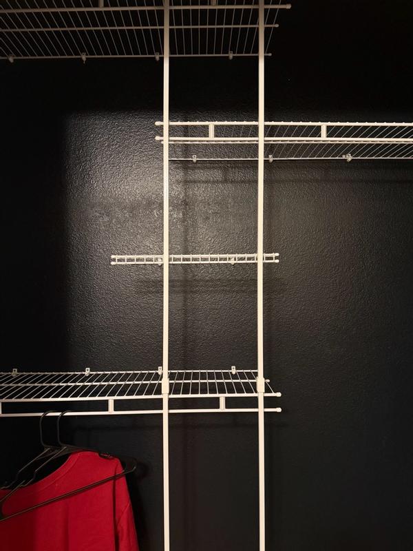 クレナフレックス フロアバー 13本セット ClosetMaid Fixed Mount 5-ft to 8-ft x 12-in White Wire Closet Kit