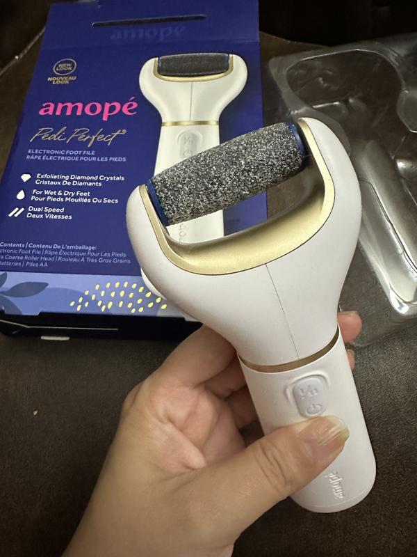 Amope Pedi Perfect Electronic Foot File Mixed Refills, 2 Count, Regular &  Extra Coarse and Pedi Perfect Wet & Dry Foot File, Callous Remover for  Feet