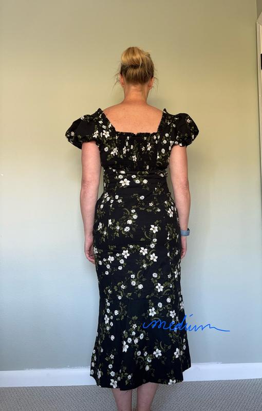 Anthropologie ★ Maeve Linen Blend Sweetheart Midi Dress 4130972460061_040_b
