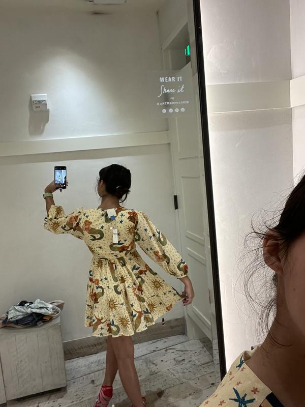 farm x anthropologie mermaid print wrap mini dress NWT Farm Rio x Anthropologie Mermaid Print Wrap Mini Dress XXS 2XS