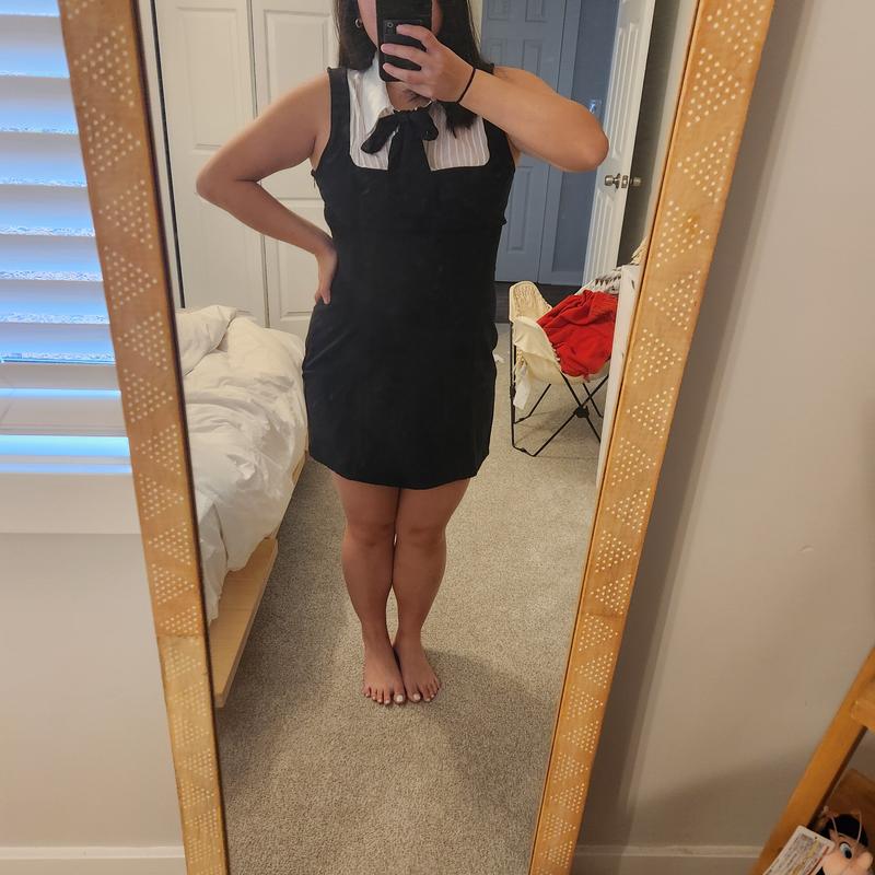 maeve collared bow tie mini dress Maeve Collared Bow-Tie Mini Dress