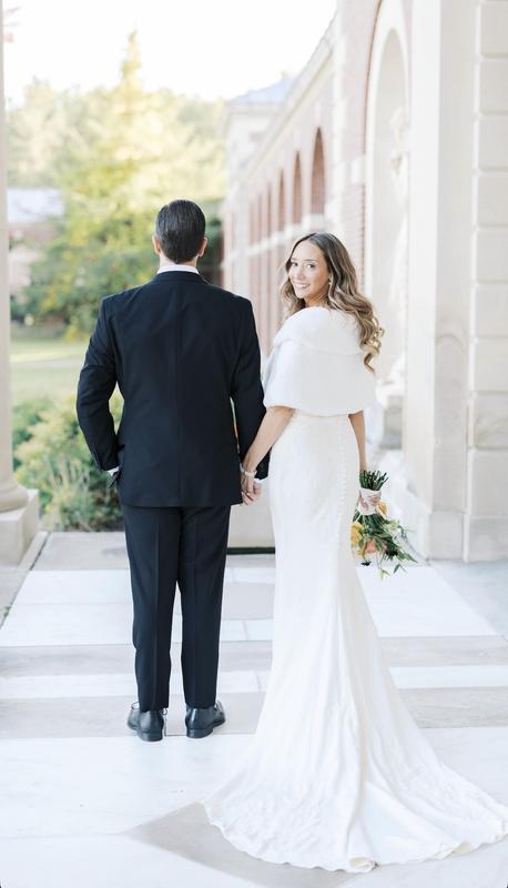 BHLDN Maxime Satin-Lined Faux Fur Wrap