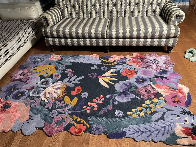アンソロポロジー新品Tufted Jardin Rug 花柄ラグ 61×91cm Tufted Jardin Rug | AnthroHome