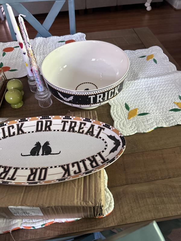The Bistro Tile Stoneware Candy Bowl: Halloween Edition | AnthroHome