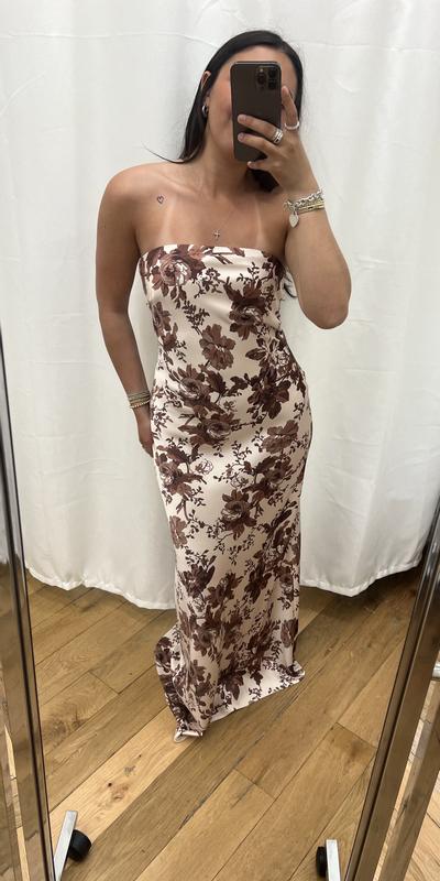 パーティードレス BHLDN Mia Strapless Satin Column Maxi Dress BHLDN Mia Strapless Satin Column Maxi Dress | Anthropologie