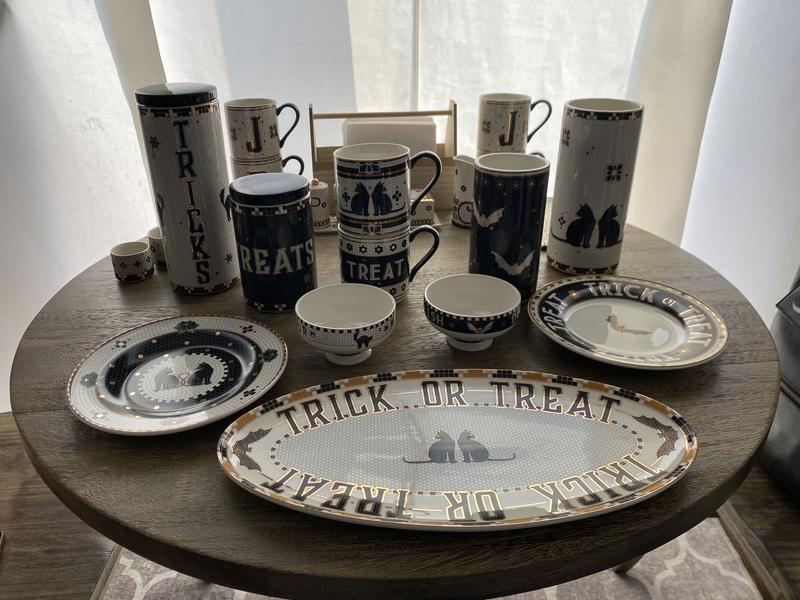 The Bistro Tile Stoneware Serving Platter: Halloween Edition