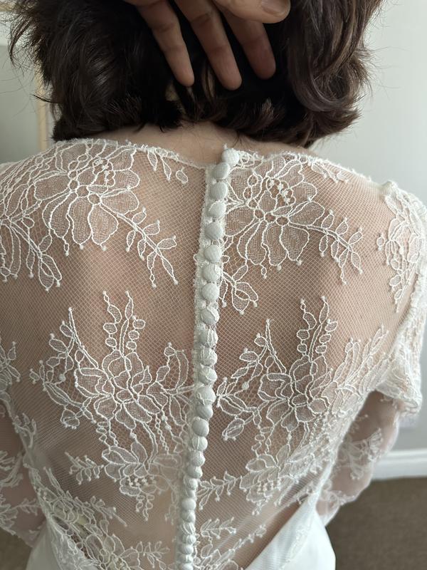 Jenny by Jenny Yoo Iris Long-Sleeve V-Neck Satin Wedding Gown