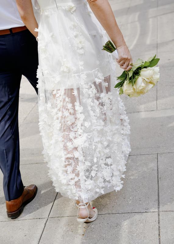 sachin and babi light blue dress Pink Floral Embroidered Dress by Marchesa Notte main image 0