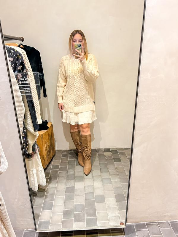 Delphine Sweater Twofer Mini Dress | Anthropologie
