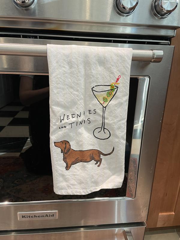 Weenies & Tinis Bar Dish Towel