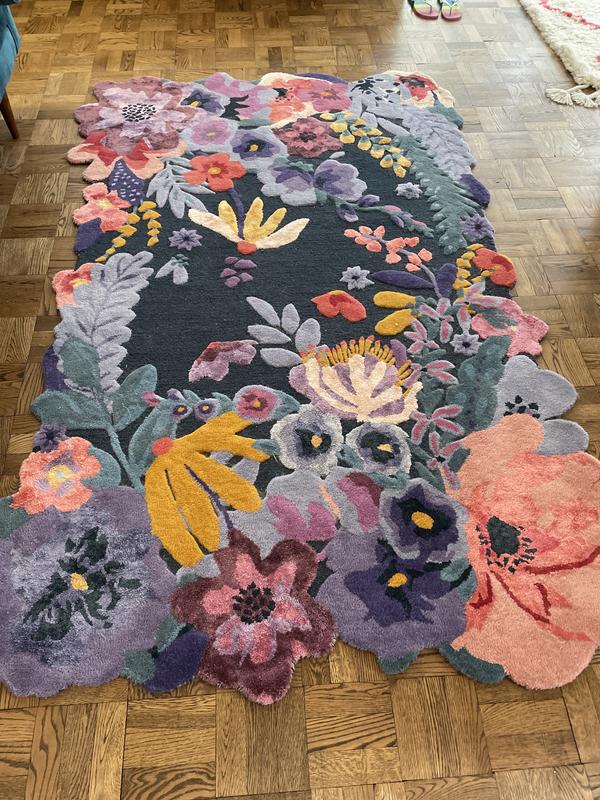 アンソロポロジー新品Tufted Jardin Rug 花柄ラグ 61×91cm Tufted Jardin Rug - Anthropologie | Havenly