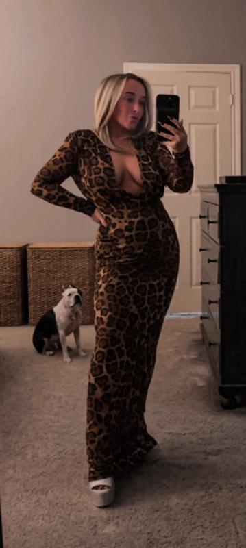 afrm kay power mesh maxi dress AFRM Kay Long-Sleeve V-Neck Mesh Maxi Dress